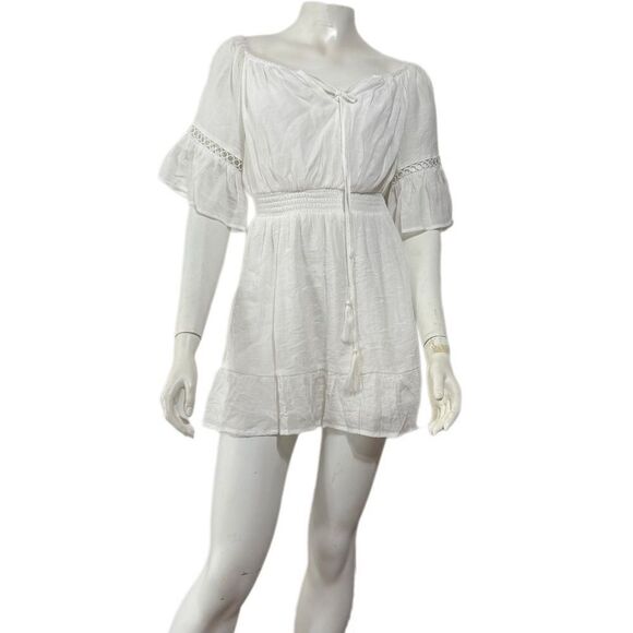 Pink Lily White Boho Dress - Picture 1 of 6